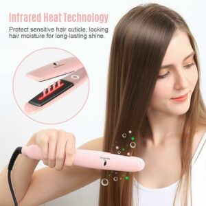 2-in-1 Infrared Ceramic Professional Flat Iron Hair Straightener