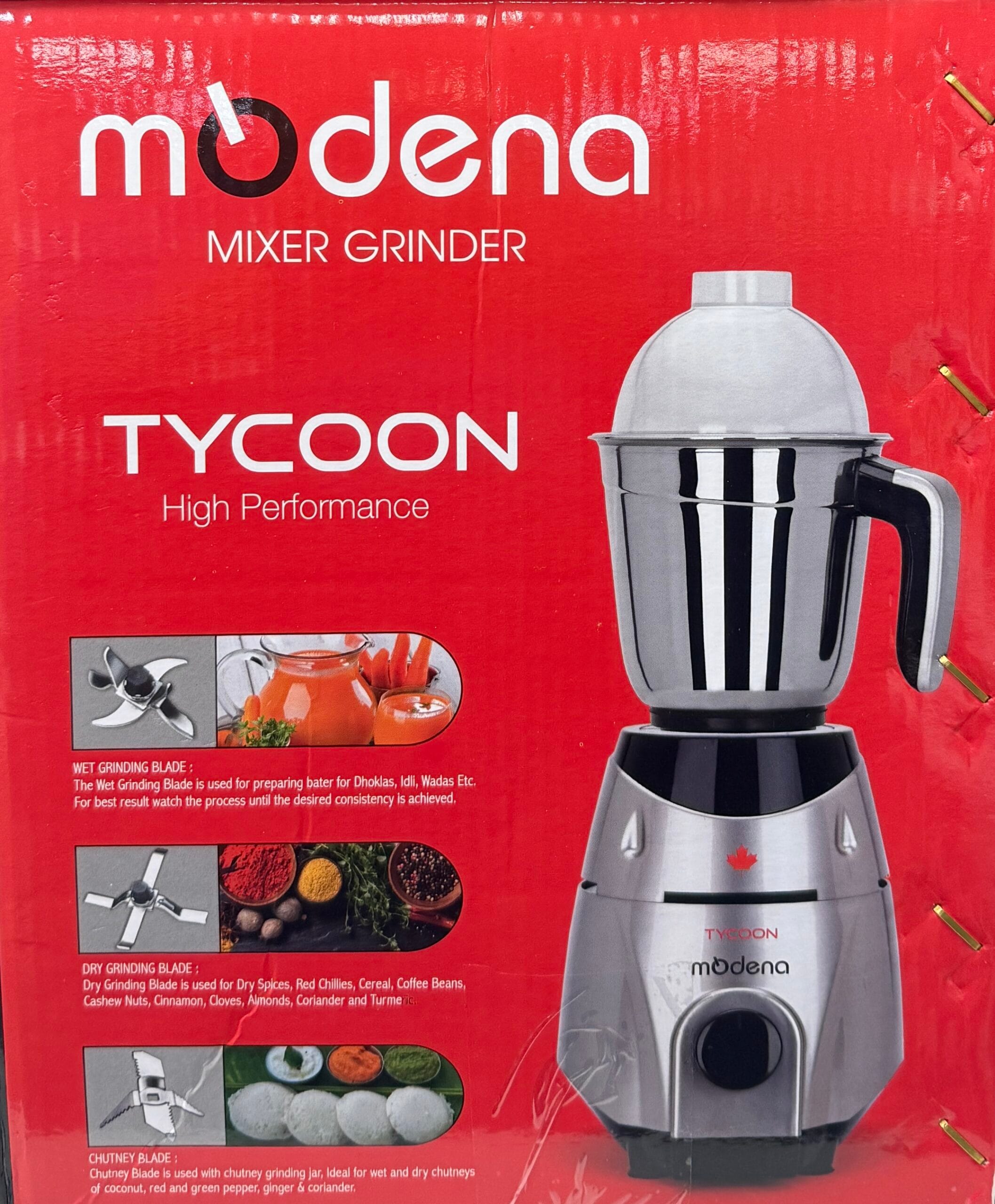 MODENA MIXER GRINDER (TYCOON 1000 WATTS) - Image 3
