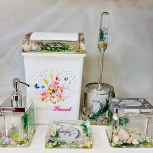 5pcs Acrylic Bathroom Set