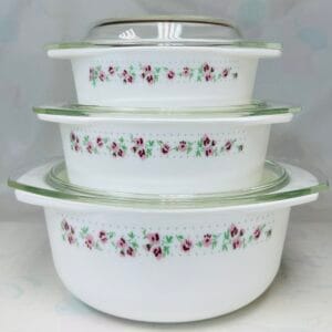 3 PCS CASSEROLE SET WITH GLASS LIDS